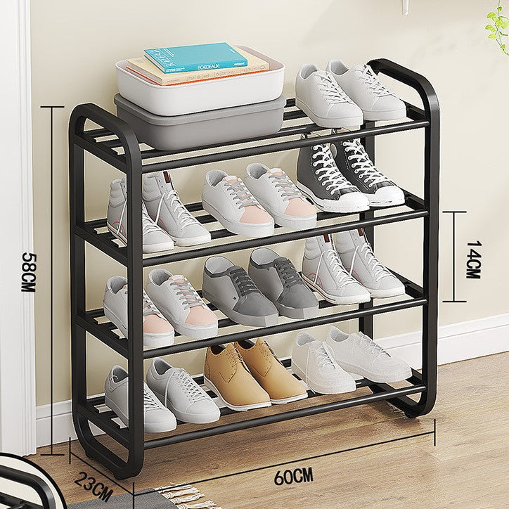 Suport Metalic, Pentru Pantofi, At Performance, Cu 4 Nivele 58x60x 23 cm, Negru